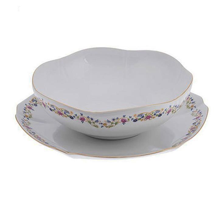 ست قاب و قدح چینی زرین ایران مدل گلستان درجه عالی Zarin Iran Gilestan Bowl And Dish Set Top Grade